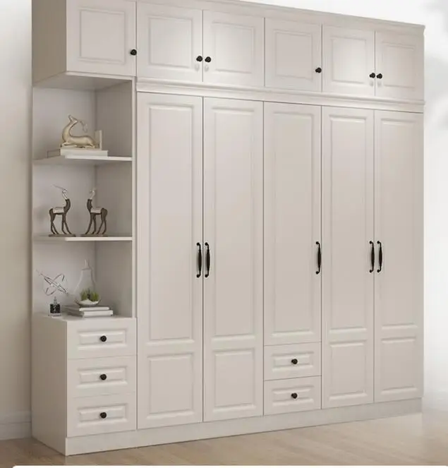 

European type chest adds top ark contracted modern economy board type white combination edge ark woodiness 65 doors big wardrobe