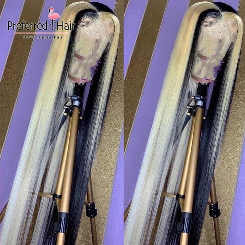 Предпочтительный розовый фиолетовый хайлайтер парик предварительно выщипанные