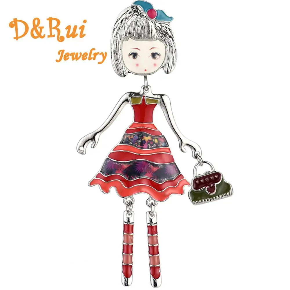 2019 милые дизайнерские броши для кукол булавки женщин модная винтажная