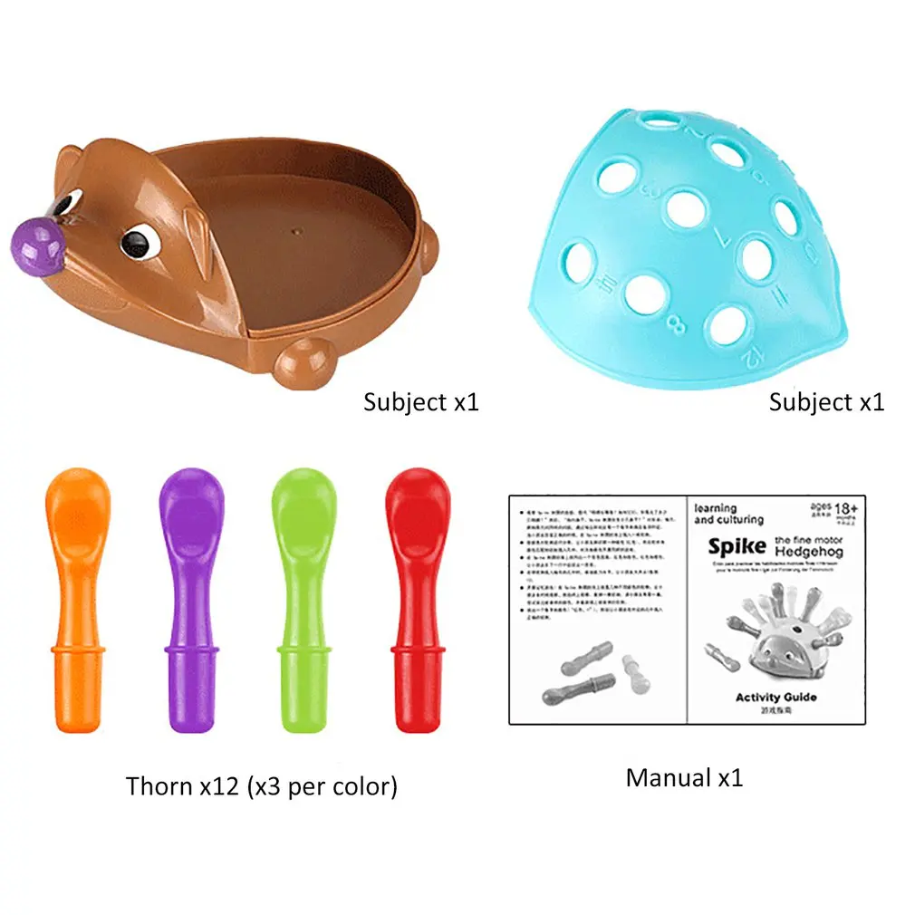 

Training Focused on Children's Fine Motor Hand-Eye Coordination Fight Inserted Hedgehog Baby Educational Toy