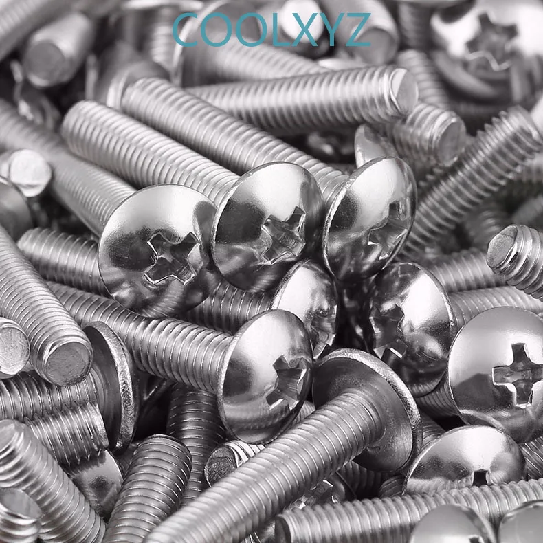 304 Stainless Steel Philip's Truss Head Machine Screw TM Cross Large Pan Bolts Groove Mushroom Long 2PCS | Обустройство дома