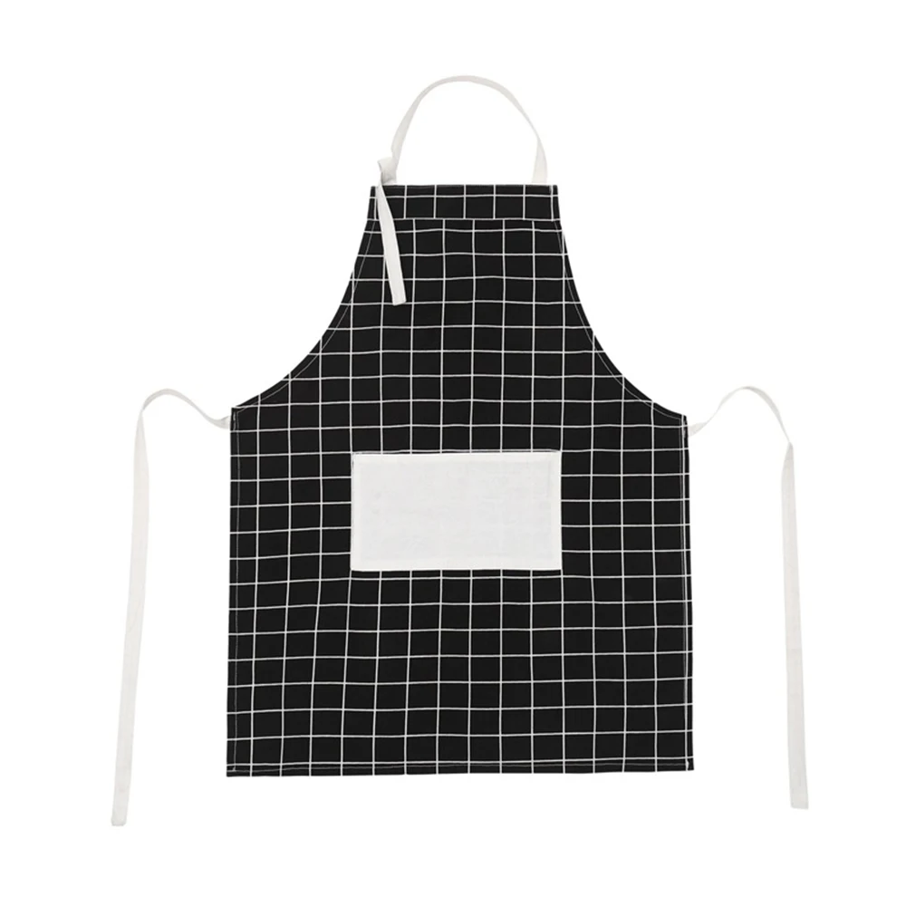 Нордический простой модный большой карманный дизайн хлопок фартук ткань мягкая