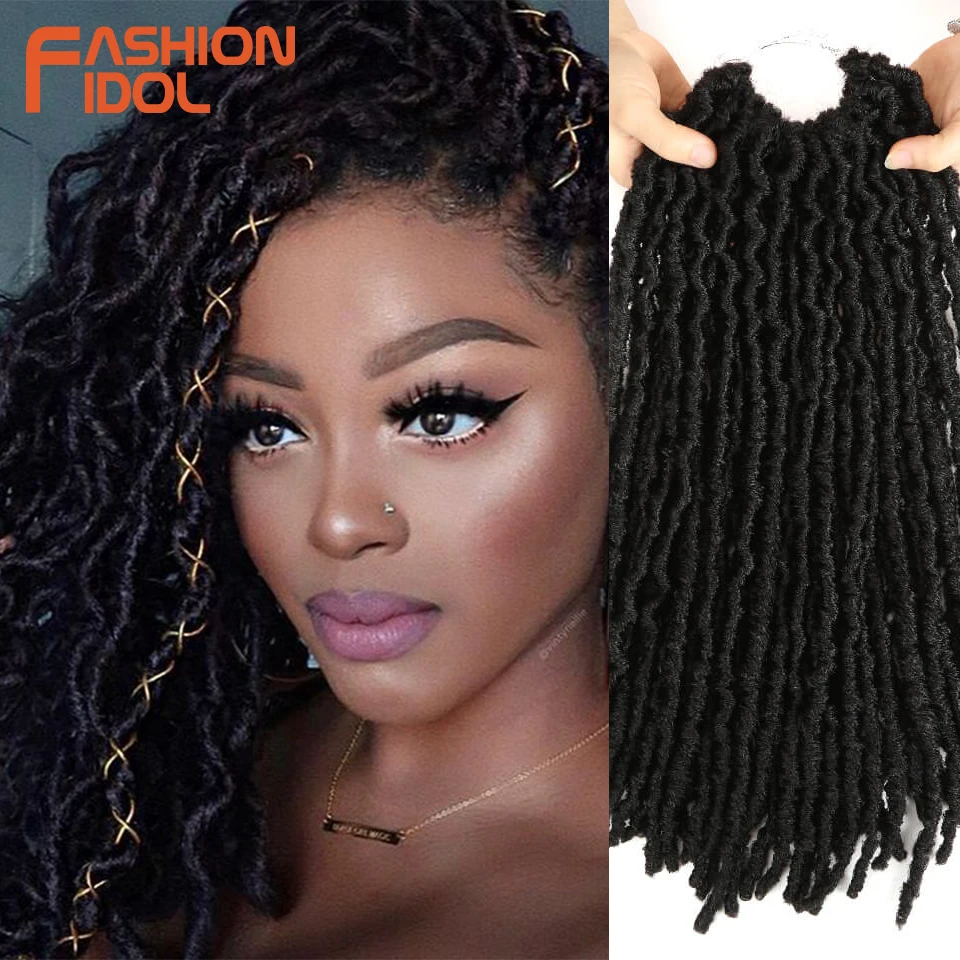 Мода IDOL афро искусственный Locs Crotchet волосы для наращивания Омбре красный синий коричневый 18 дюймов регги крючком косички синтетические волосы для женщин