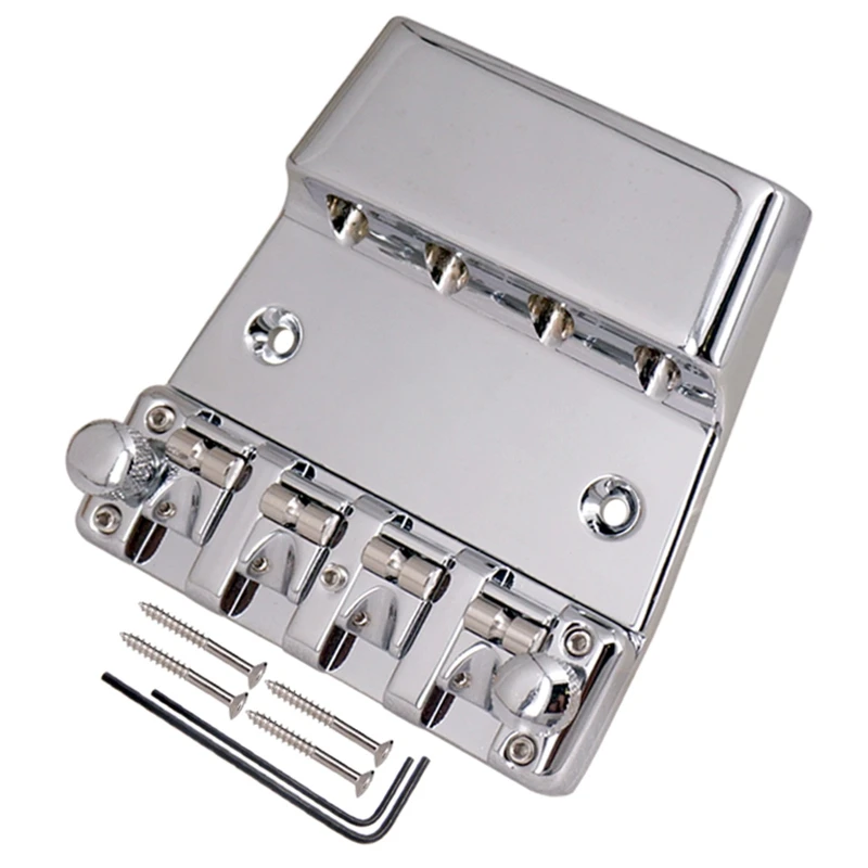 

1 Set of Adjustable Height Detachable Ball 4 String Bass Guitar Bridge Bass Guitar Accessories Parts Musical Instrument