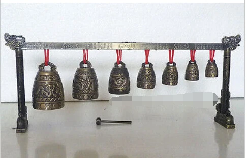 Медные латунные китайские ремесла украшение для азиатской медитации Гонг с 7