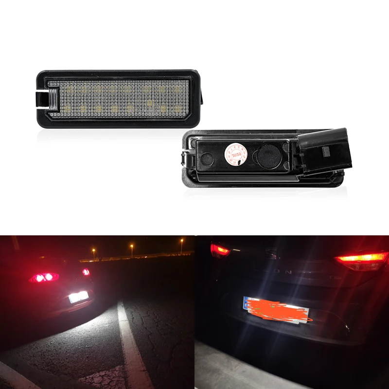 

For Skoda Superb Sedan 3T4 3T5 For Seat Ibiza MK4 MK5 Leon MK2 MK3 Toleda MK4 Altea SMD White Canbus Led License Plate Lights