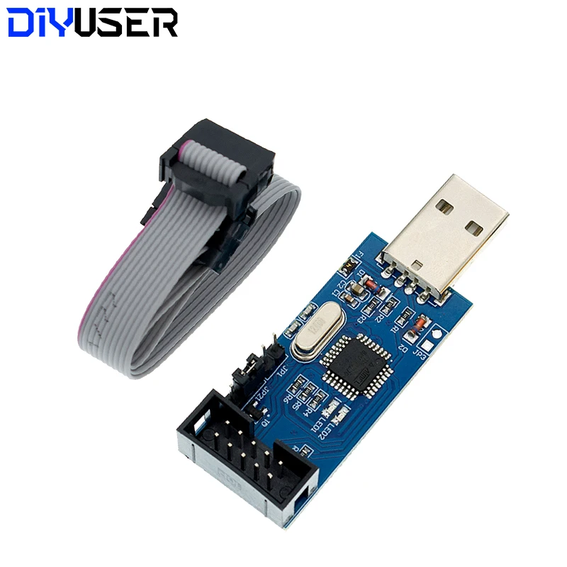 USBASP USBISP AVR Programmer USB ISP ASP ATMEGA8 ATMEGA128 Support Win7 64K 10Pin To 6 Pin Adapter Board | Электронные