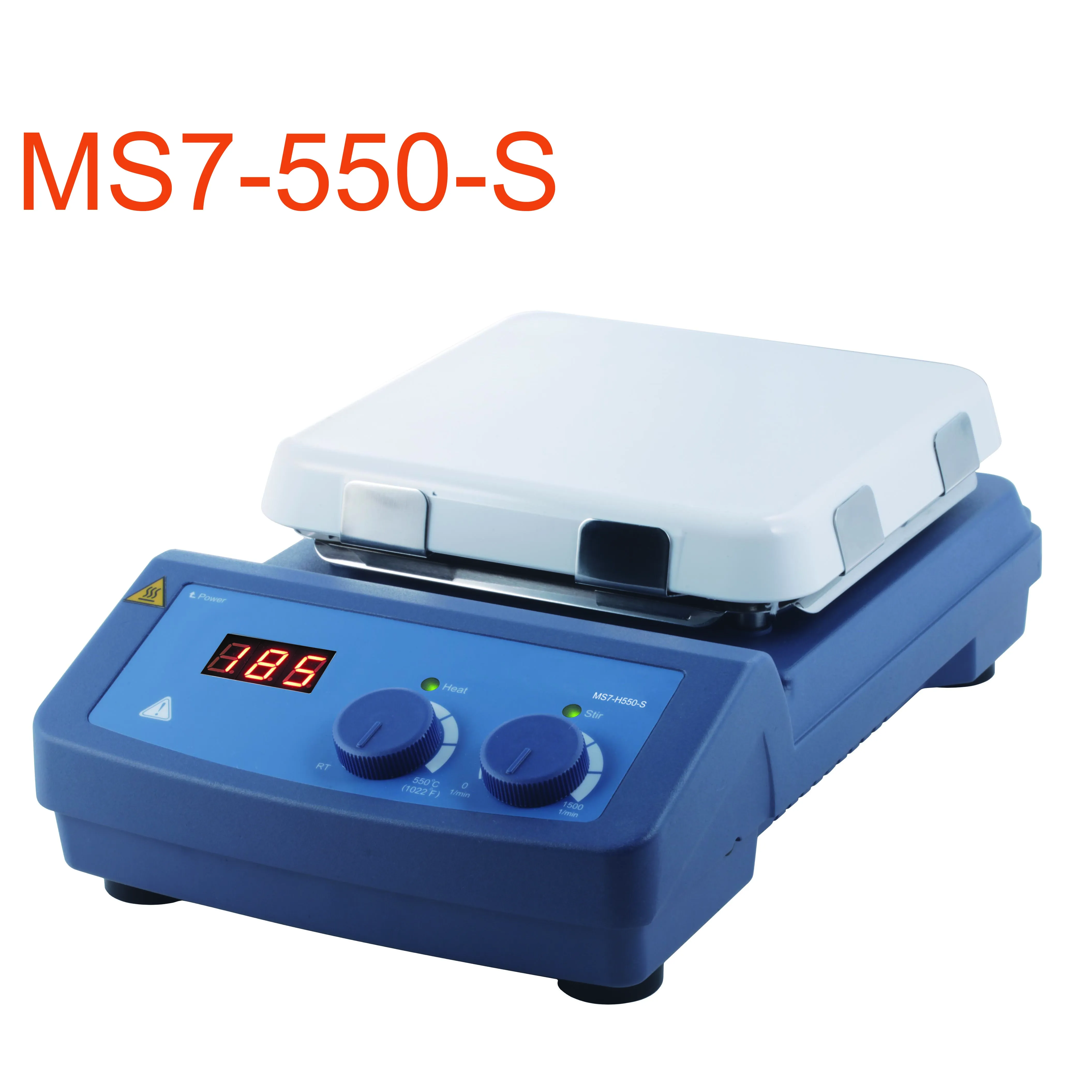 

MS7-H550-S LED Digital 7’’ Square Hotplate Magnetic Stirrer, glass ceramic hotplate, heating temperature up to 550°C