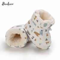 beckior winter baby cute shoes for girls walk boots boys star ankle shoes toddlers comfort soft newborns warm knitted booties