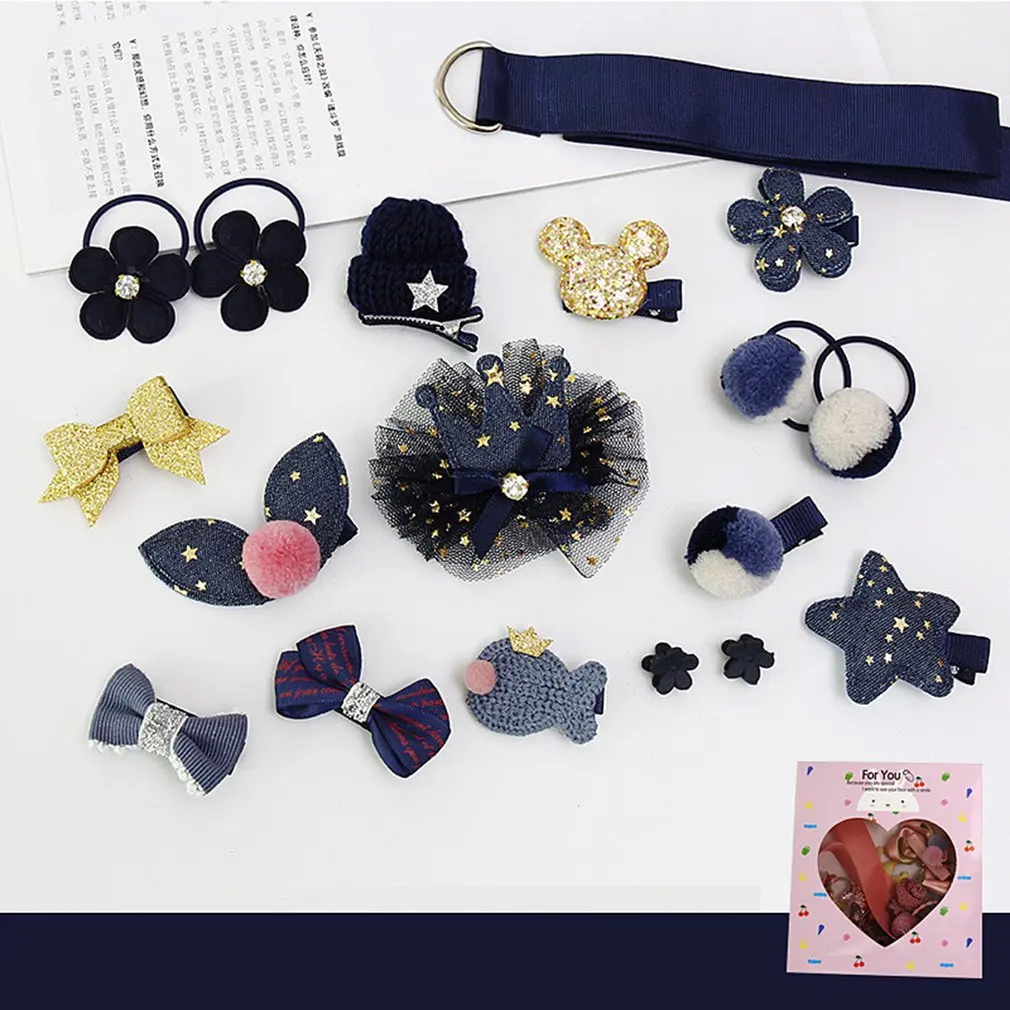 

7 Models 14pcs Cute Animal Children'S Hair Accessories Headgear Hairpin Full Cloth Hairpin Design Hair Korean Style