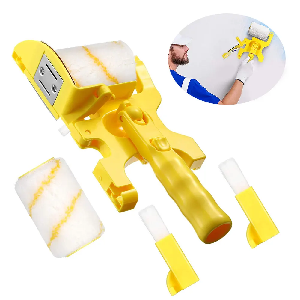 

Clean-Cut Paint Edger Roller Brush Multifunctional Roller Paint Brush Clean-Cut Paint Edger Wall Painting Roller Brush Set Tool