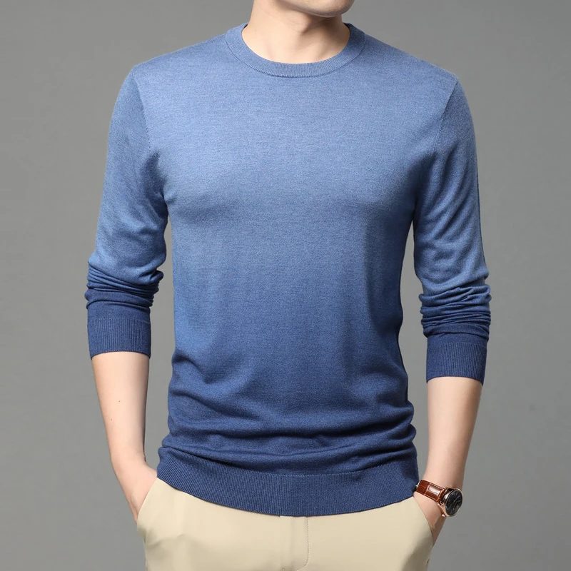 

2021 new Autumn and winter knitted sweater men round neck long-sleeved sweaters zde2712
