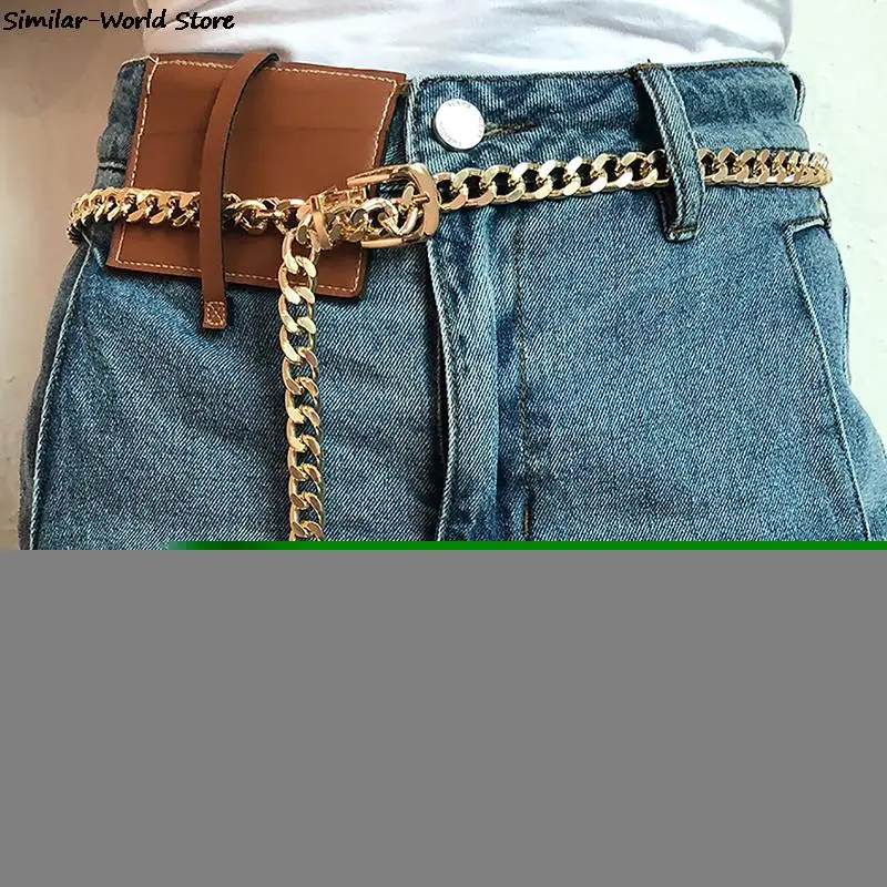 

Fashion Elegant Ladies Waist Chain Metal Chain Belt Wild Thin Waistband Women Dress Decoration Belts Bohemian Slim Belt
