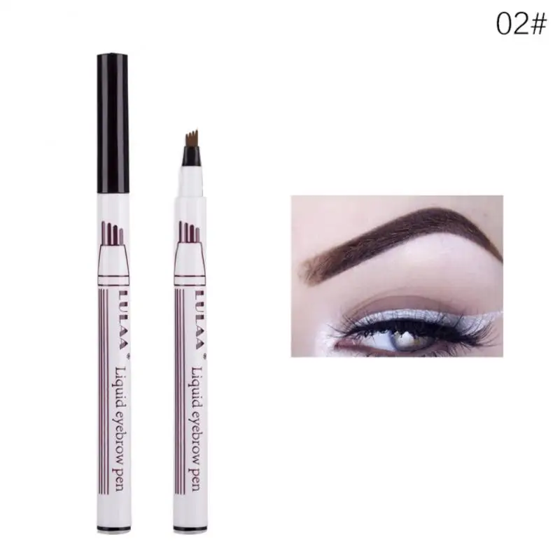 Eyebrow Pencil 3D Microblading Tattoo Pen 4 Fork Tips Fine Long Lasting Waterproof Liquid Cosmetics TSLM1 | Красота и здоровье