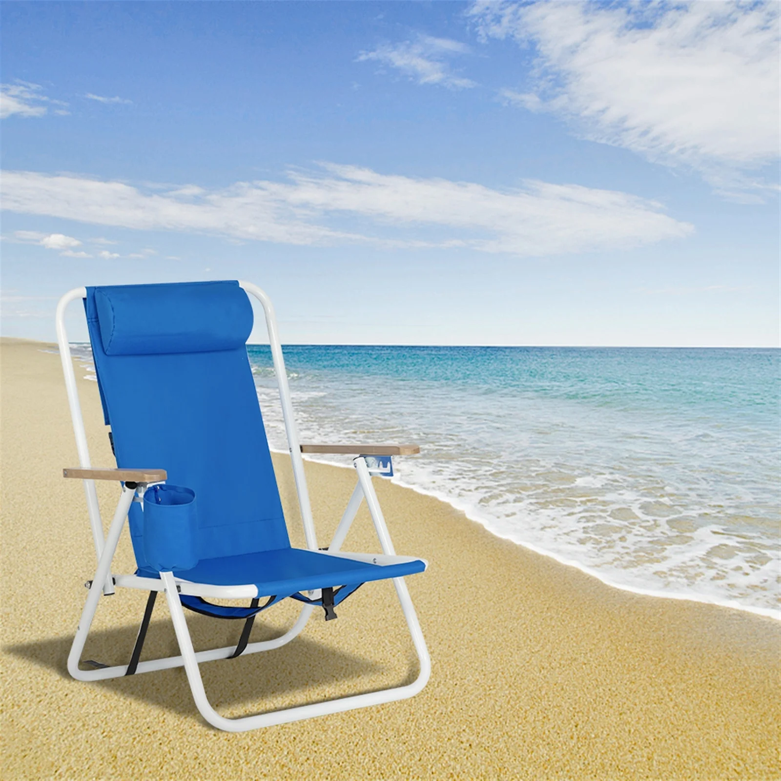 구매 야외 휴대용 접이식 의자 초경량 여행 낚시 캠핑 의자 피크닉 홈 좌석 달 의자 조절 머리 받침