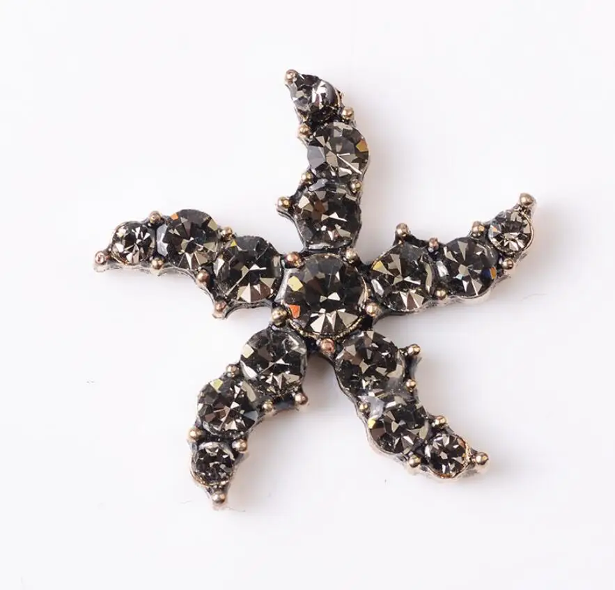 Черные пуговицы Стразы для украшения 10 шт. винтажные металлические одежды