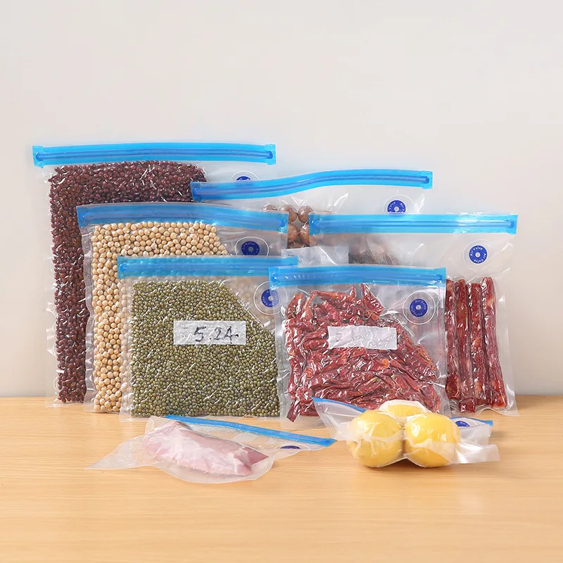 

Food Grade Siliconen Voedsel Zak Hersluitbare Transparante Tas Zak Vacuüm Opbergtas Clear Lekvrij Opslag Containers Keeping Bag