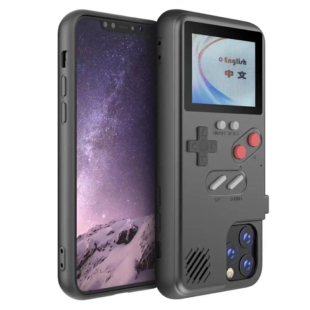 3D Ретро игровой чехол для телефона с цветным экраном игровой автомат для iPhone 11/Pro/Max портативная игровая оболочка с 36 маленькими играми