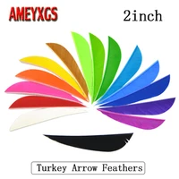 50pcs 2inch archery arrow feather drop shape turkey feathers crossbow arrow compound recurve bow shooting hunting accessories