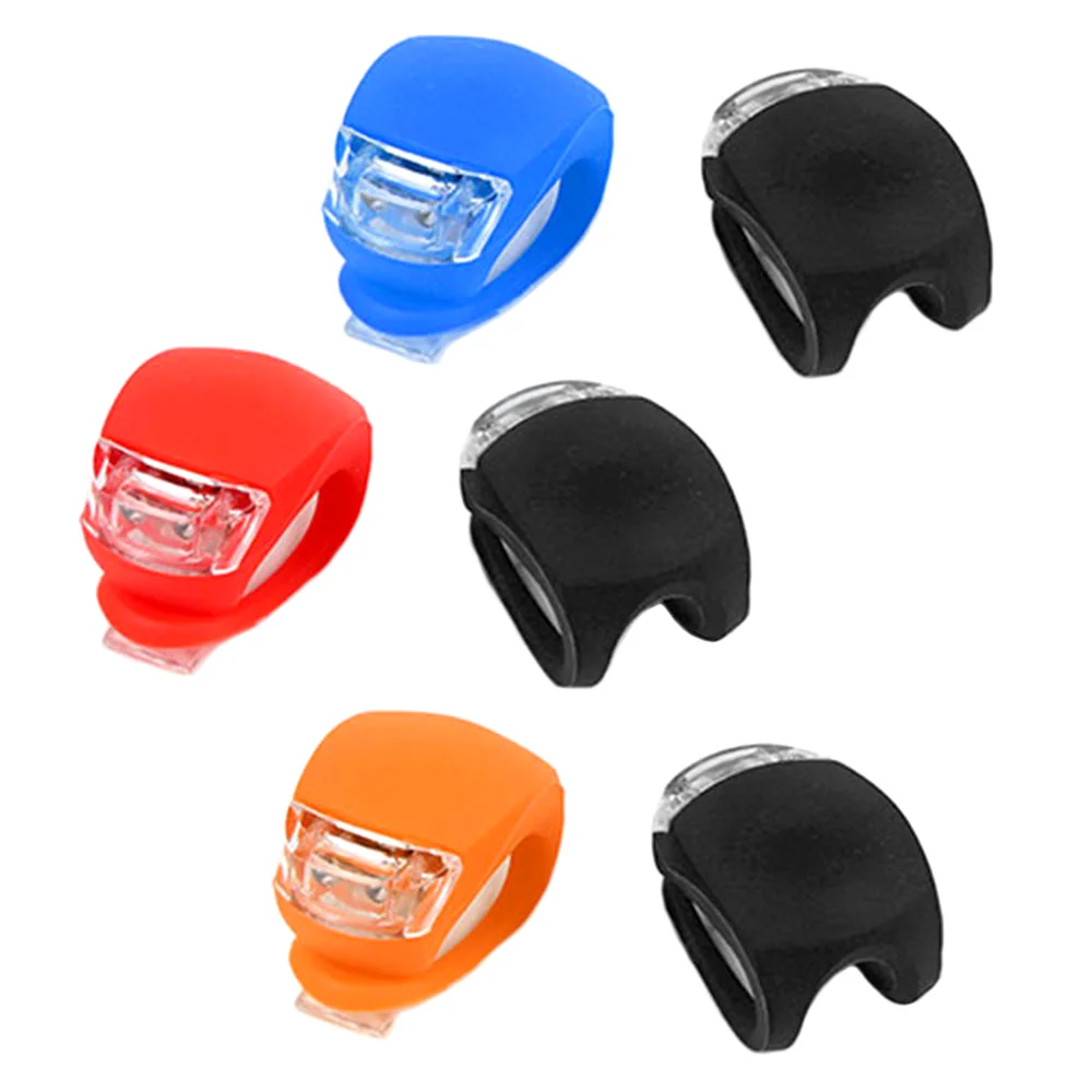 

Mini Bicycle Front Light Silicone LED Head Front Rear Wheel Bike Light Waterproof Cycling Safety Warning Bike Lamp