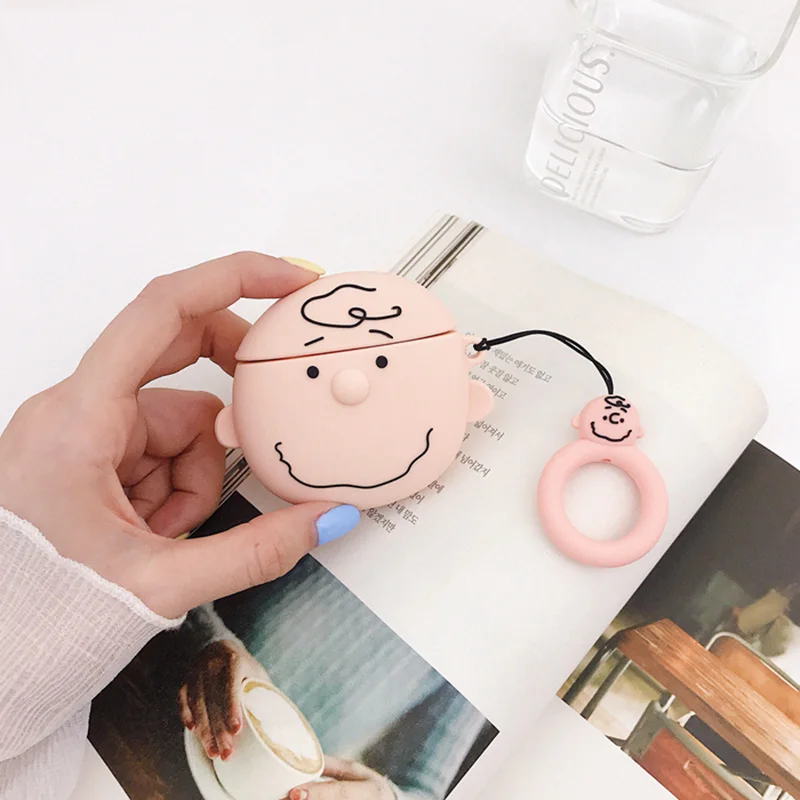 909043 Q UNCLE милые Чехлы для собак Тедди для Apple Airpods2 беспроводной Bluetooth 2 поколения сумка пара силиконовая гарнитура коробка защитный чехол - Цвет: 909043