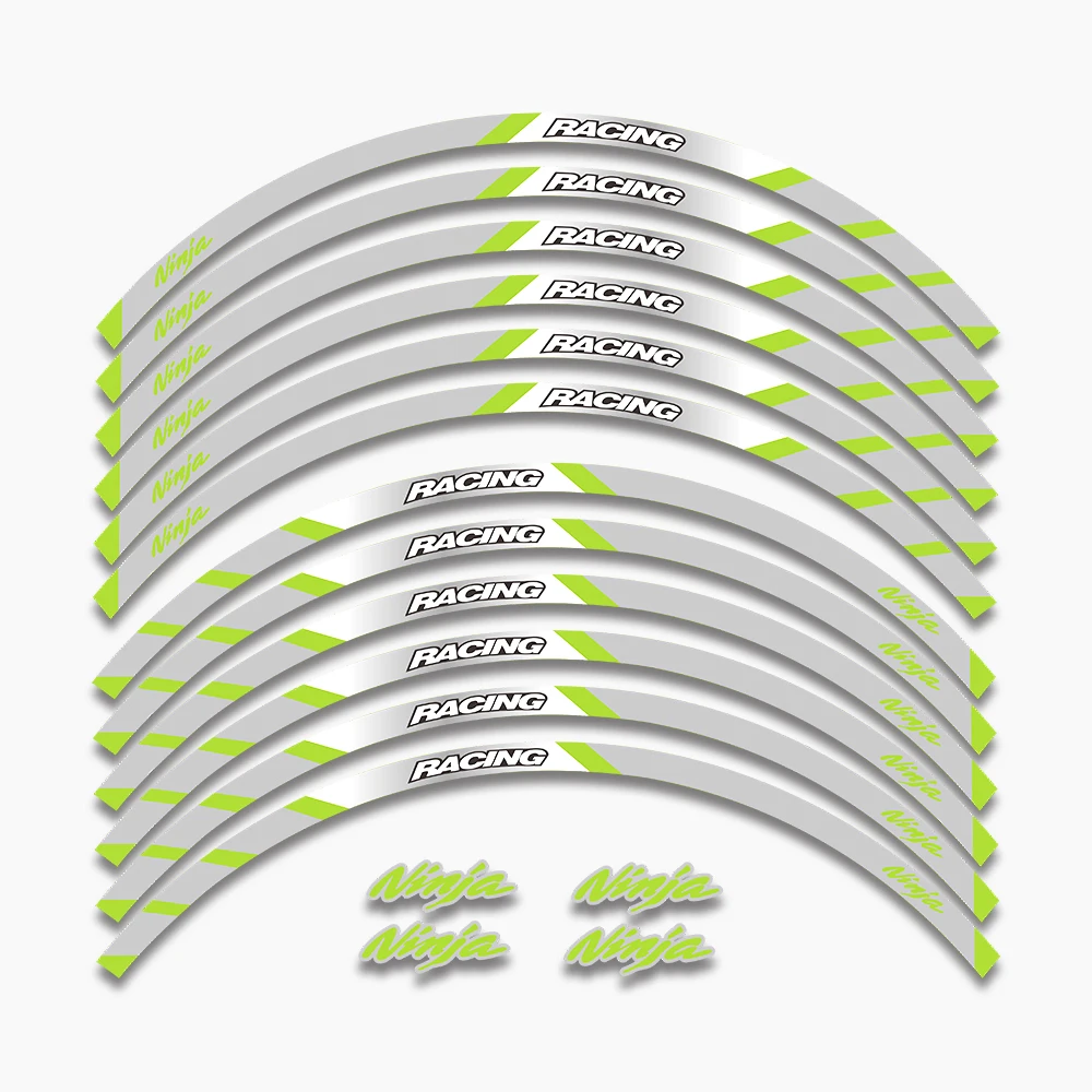 12 полосок наклейки на мотоцикл Светоотражающие Водонепроницаемые колеса для