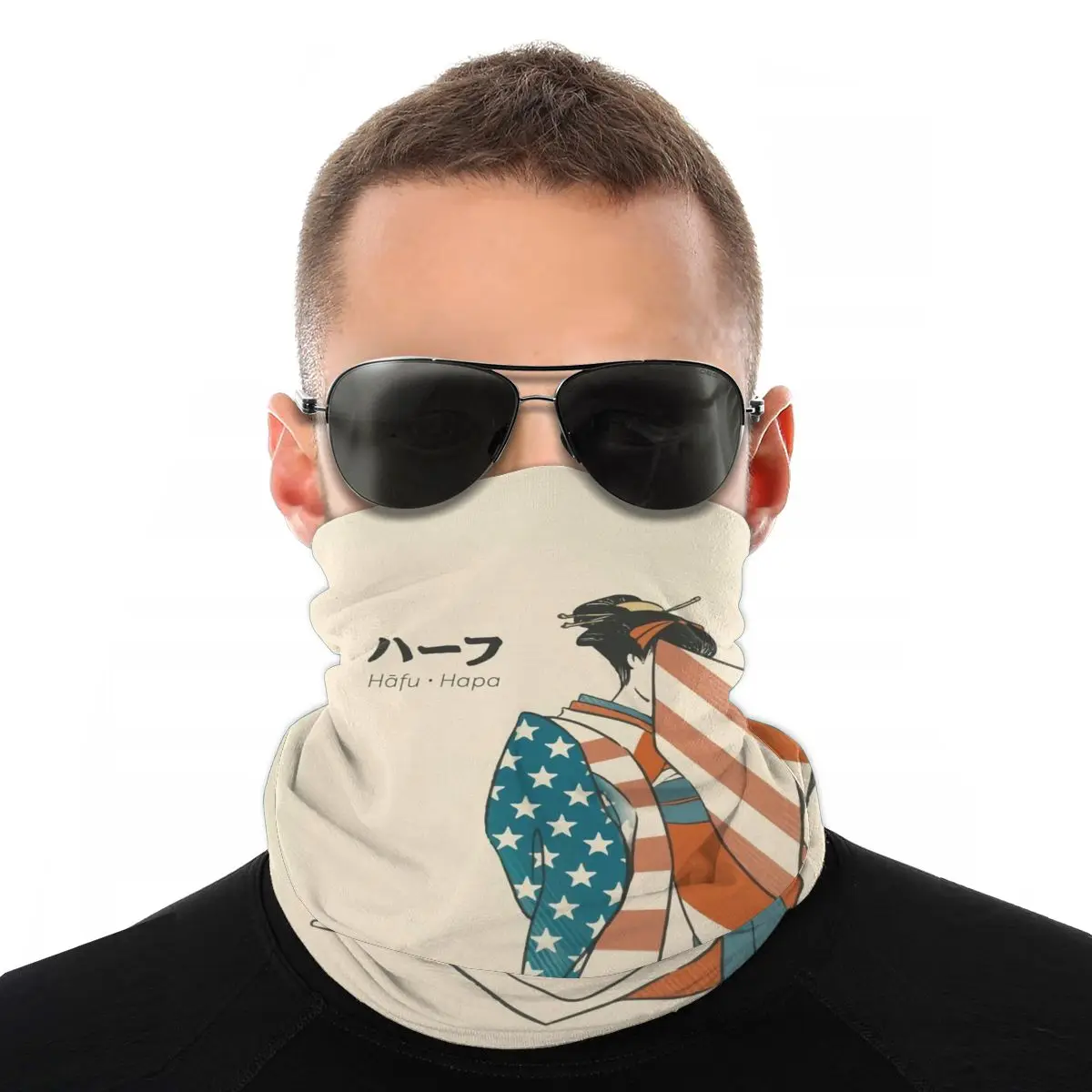 

Hapa Girl Magic Scarf Half Face Mask Unisex Halloween Neck Gaiter Tubular Bandanas Protective Headwear Biking Hiking