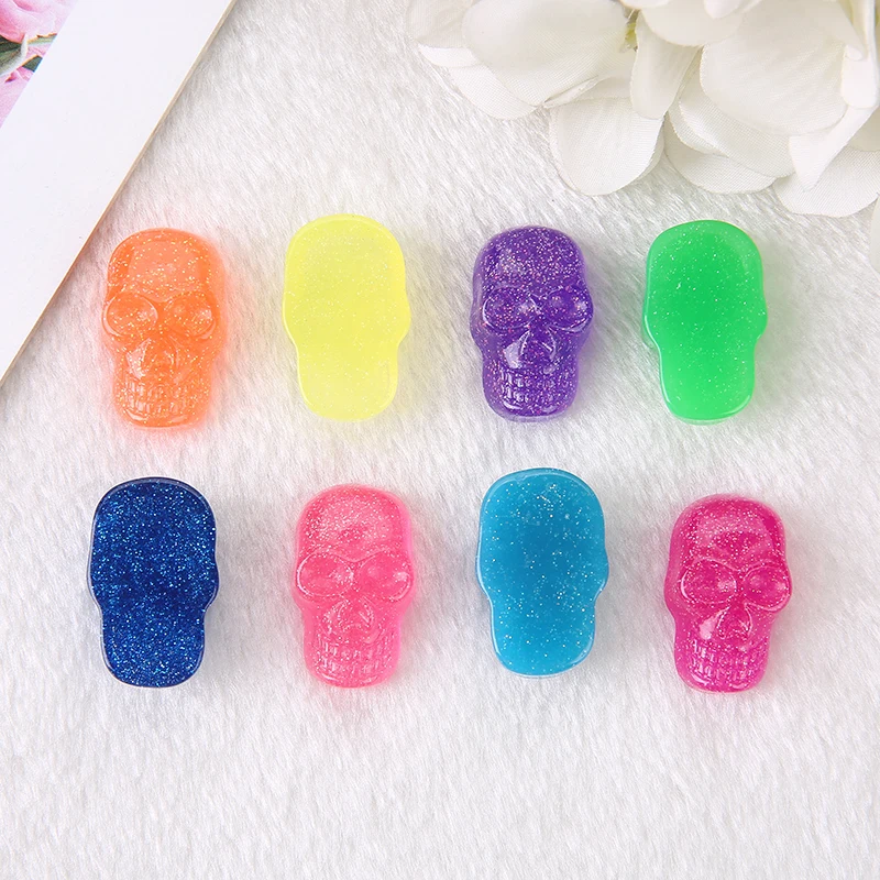 Подвеска в виде черепа на Хэллоуин 16 шт. 30*13 мм|beads for diy|skull beadsflat back |