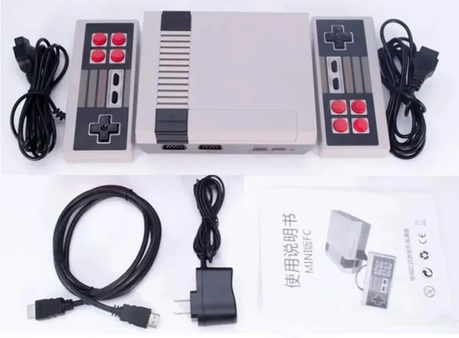HANHIBR Мини ТВ игровая консоль 8 бит NES Ретро видео встроенный 620 игр с двумя