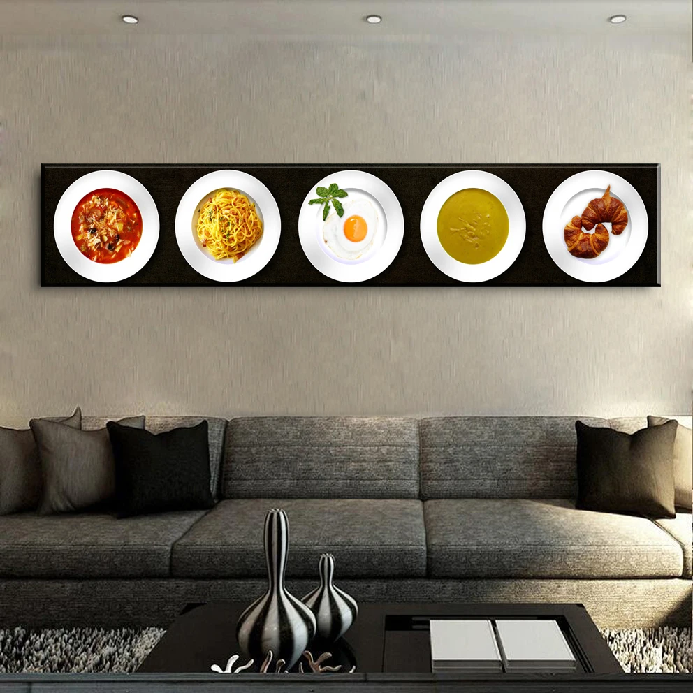 

Home Decor Modular League Canvas Picture Restaurant Food Decoration HD Painting Poster Wall For Home Canvas Painting Wholesale