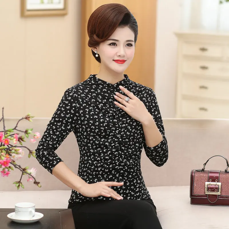 Женские блузки с цветочным принтом красные черные желтые маленькие цветочный