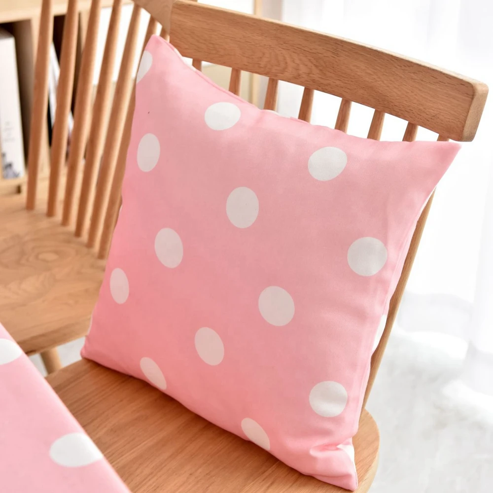 Корейская скатерть в розовый горошек с принтом на день рождения льняная