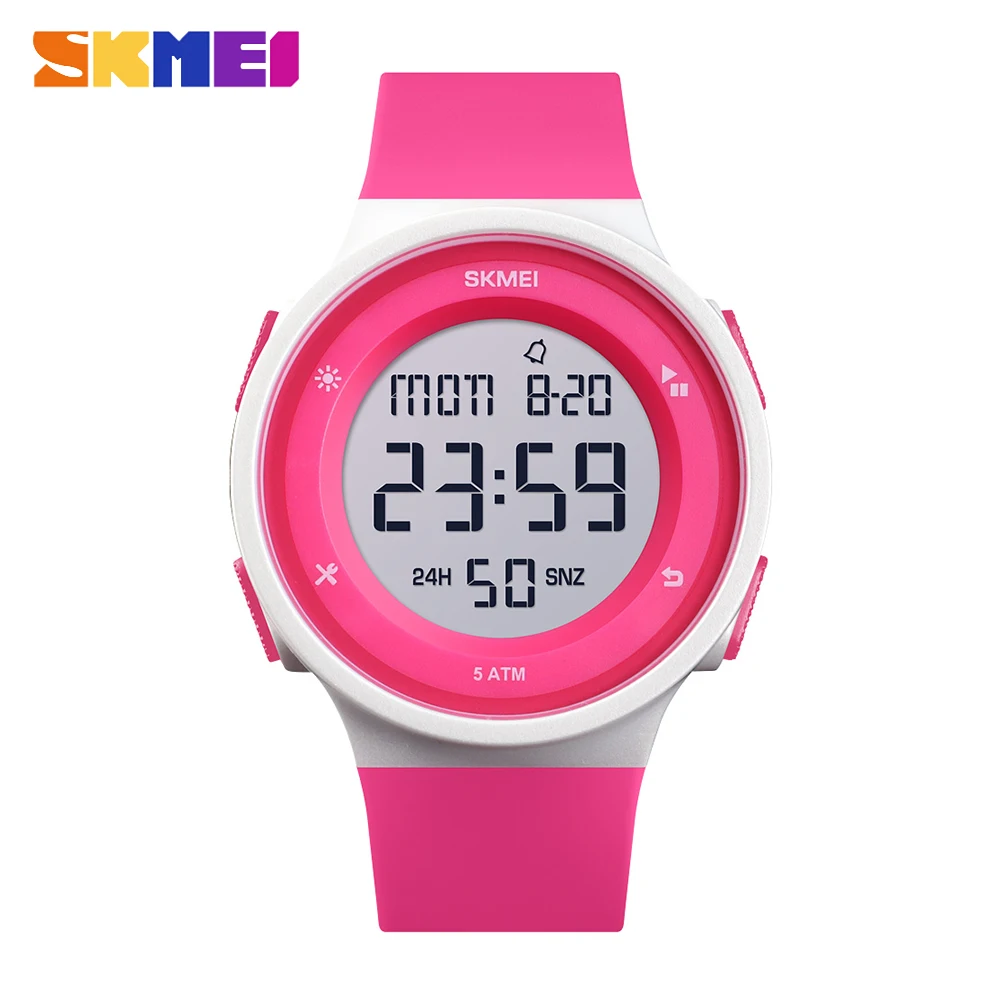 

SKMEI Women's Outdoor Sports Electronic Watches Luxury Men Ladies Wristwatch LED Digital Waterproof Clock Watch Relogio Feminino