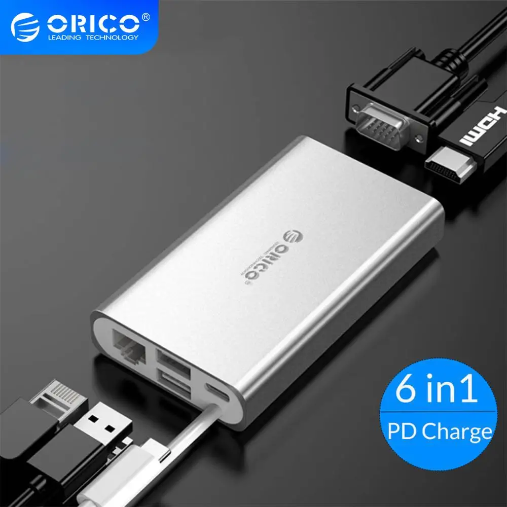 Usb хаб ORICO Type C концентратор USB 3 0 HDMI PD адаптер для док станции Macbox 4K 5 Гбит/с