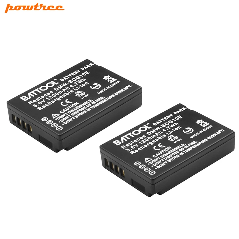 Аккумуляторная батарея BATTOOL + зарядное устройство для Panasonic Lumix DMW BCG10 BCG10E с