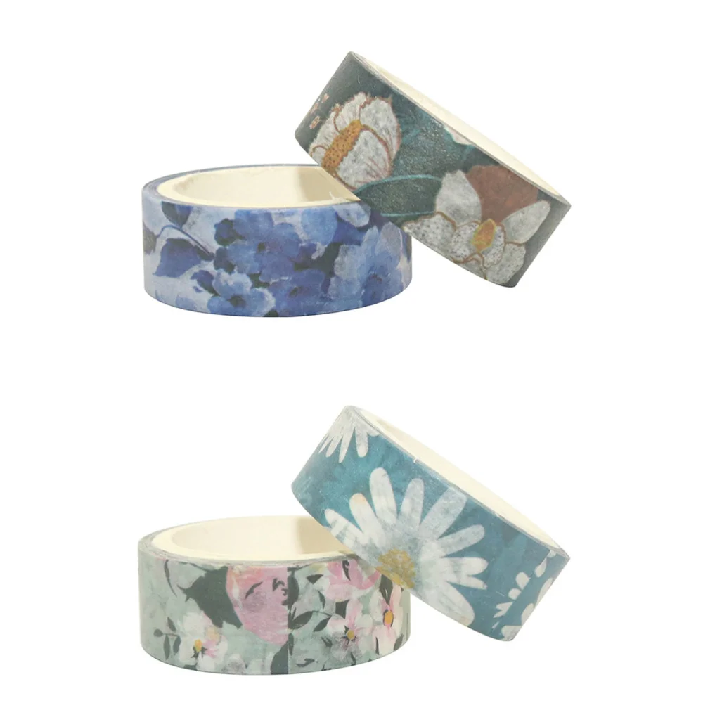 

10pcs Fresh Flower DIY Scrapbook Sticker Diary Paper Tapes DIY Craft Beautiful Printed Paper Tape (Random Color, Random Style)