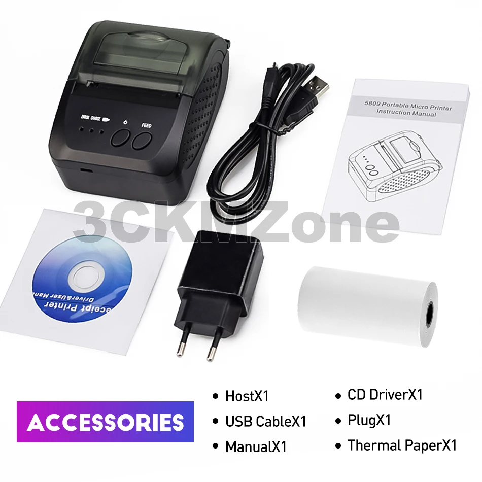 Карманный Термопринтер для мобильного телефона 58 мм Bluetooth портативный карманный