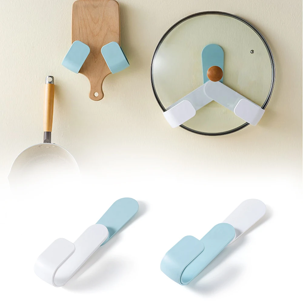 

Adjustable Wall-Mounted Pot Lid Holder Punch-Free Pan Cover Rack Holder Wall Mounted For Kitchen Cooking Utensil Tool Organizer