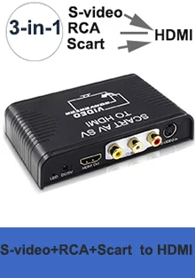 HDMI в Scart AV конвертер адаптер HDMI в Scart out поддерживает до 1080 P/60 hz HDMI вход(видео+ аудио поддерживается через scart