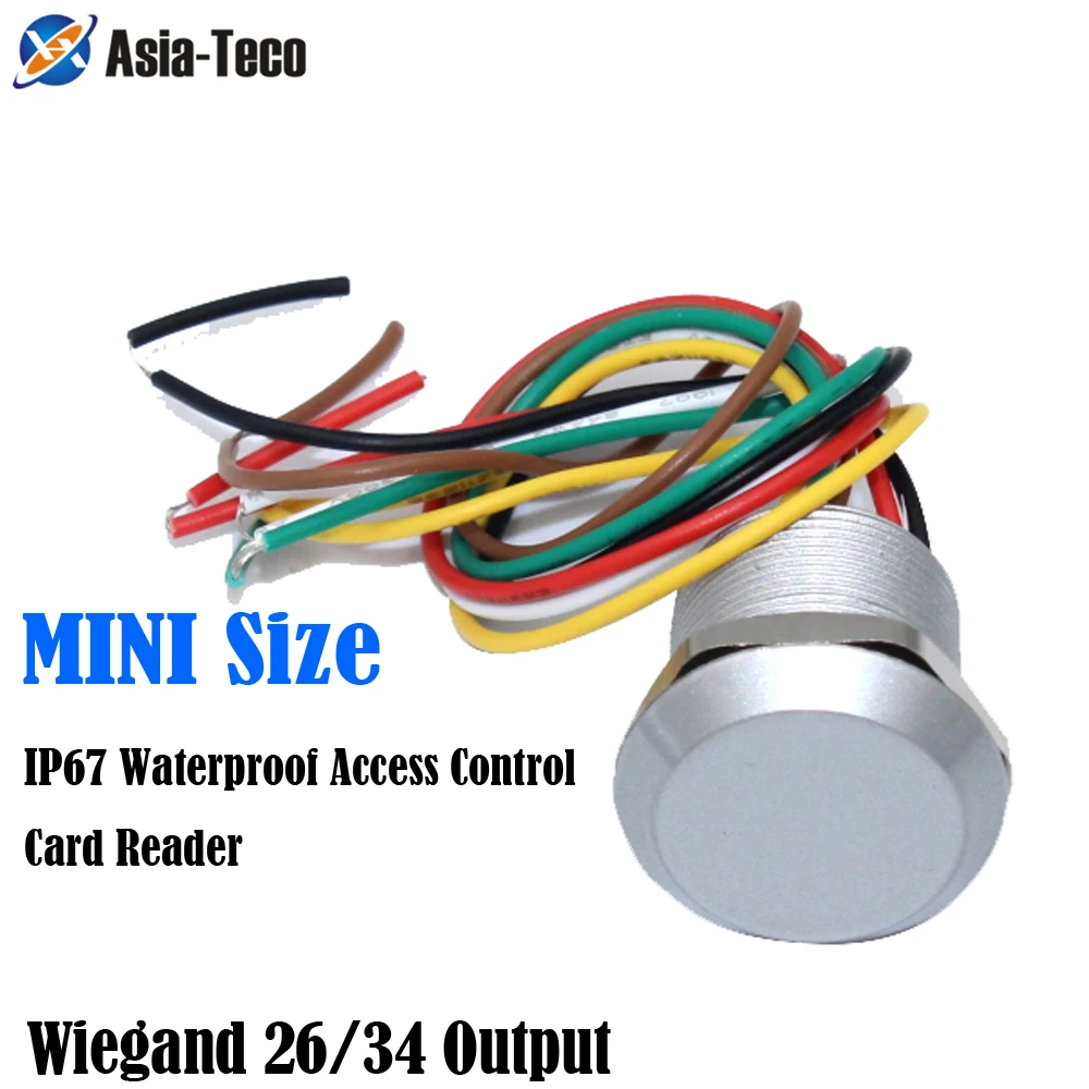 RFID кардридер маленький мини Новый металлический контроль доступа IP65 Водонепроницаемый 13,56 МГц микро контроль доступа кардридер управления кардридер с WG26/34