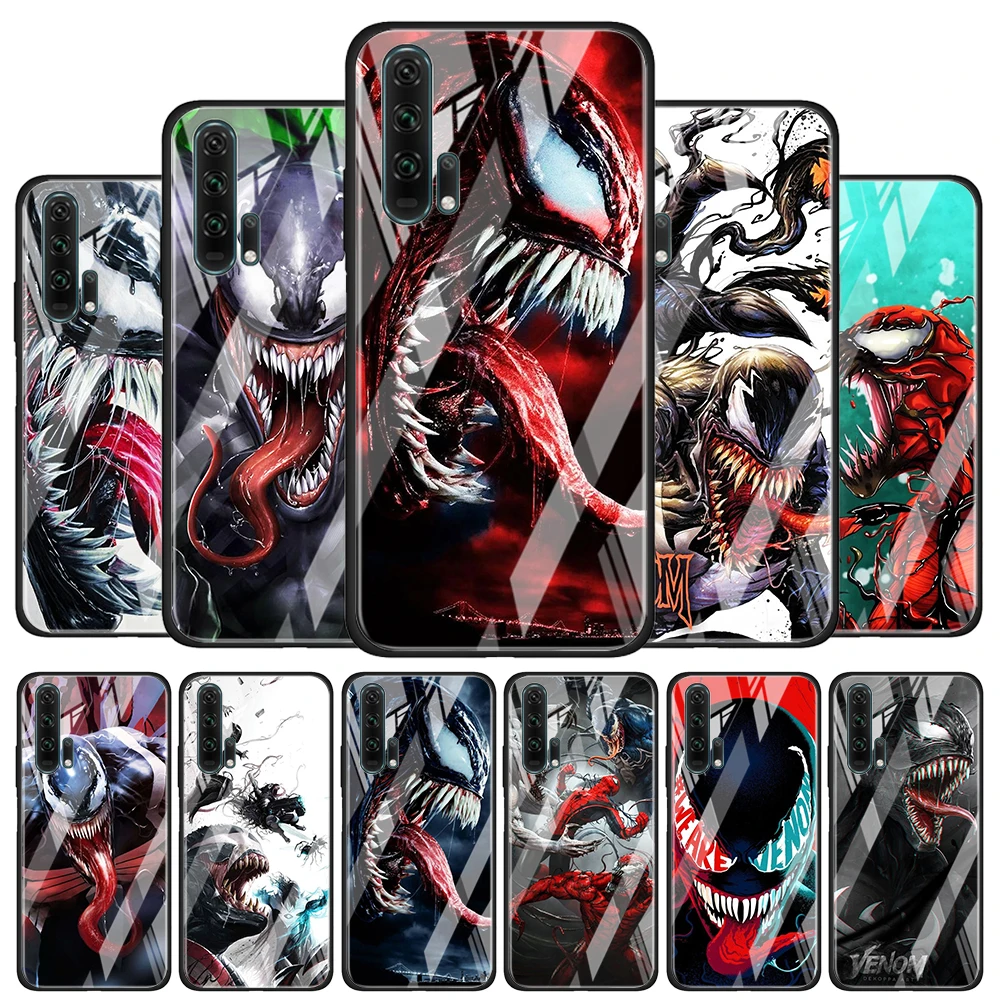 

Venom Marvel cool for Honor 30 20 10 9X Pro Plus Lite 8X Huawei Y8P Y6P Y5P Y9 Y7 Y6 2019 Tempered Glass Phone Case