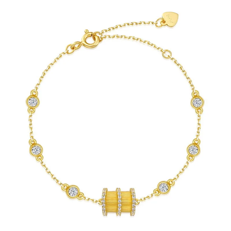 

2020 new small waist bracelet women s925 silver plated 9 K gold zirconium bracelet retro light luxury jewelry wholesale