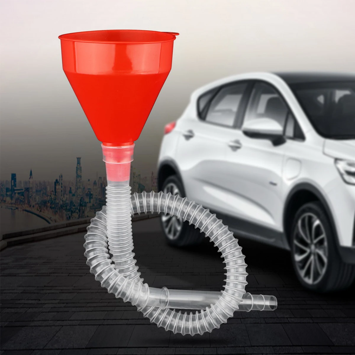 Пластиковая наполнительная Воронка для автомобиля мотоцикла с красным носиком
