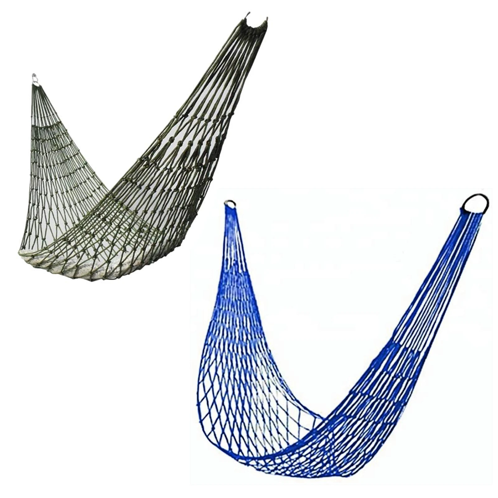 

Nylon Rope Hammock for Outdoor Rest Lightweight Mesh Portable Hammock for Camping Hiking Beach Accessories Yard Sleeping Bag
