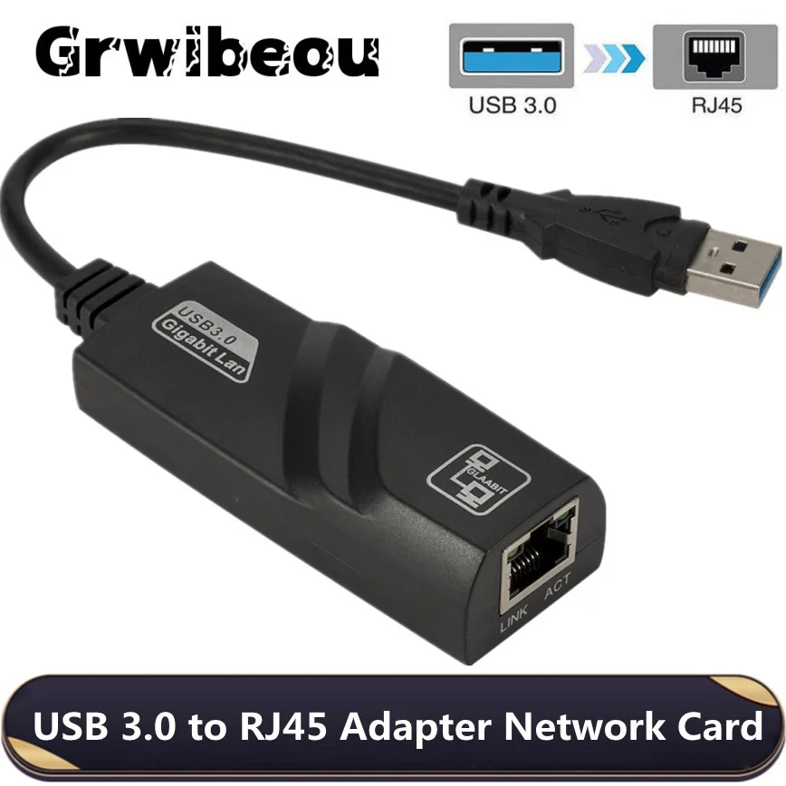 

Ethernet-адаптер Grwibeou с USB 3,0 на RJ45, гигабитный интернет