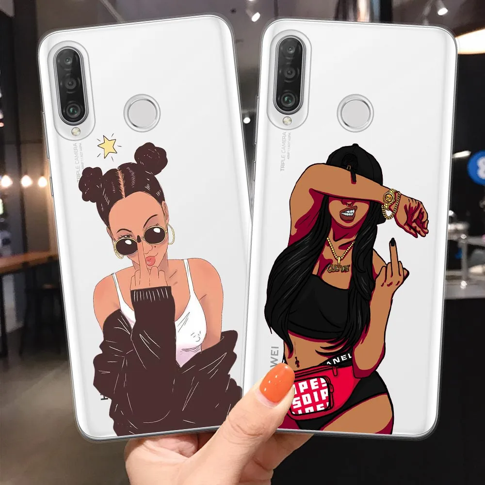 Чехол для телефона с изображением богини опасной женщины среднего пальца