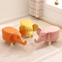 new animal stool children adult shoe changing stool cartoon elephant calf dog wooden mini bench baby sofa stool cute home decor