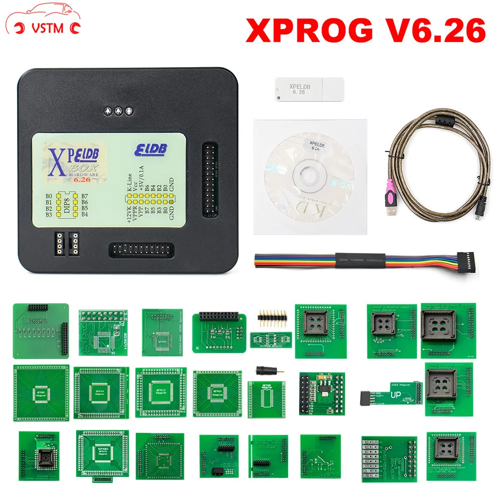 Программатор ЭБУ XPROG V6.26 V6.17/V6.12/V5.55/5 84 металлическая коробка | Автомобили и
