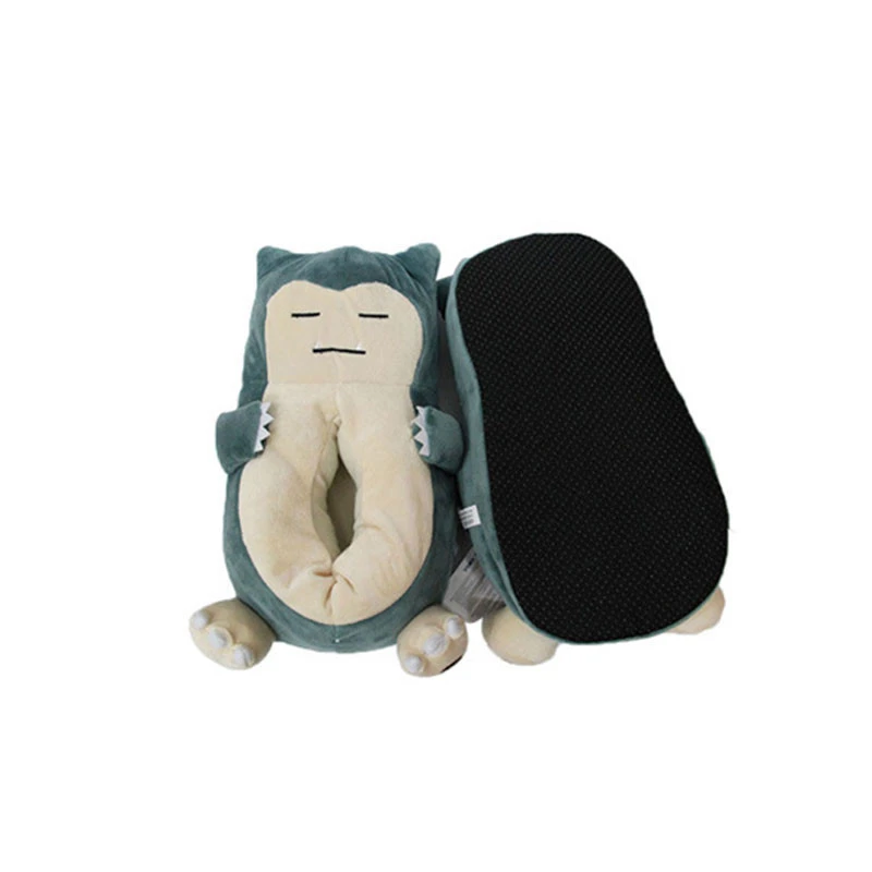 Тапочки с аниме Покемон Snorlax; вечерние тапочки с рисунками животных; женская и мужская обувь унисекс для взрослых; Размеры 35-42; зимняя обувь Kawaii;
