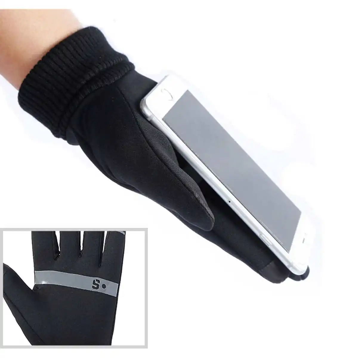 Теплые лыжные перчатки зимние флисовые водонепроницаемые для сноуборда